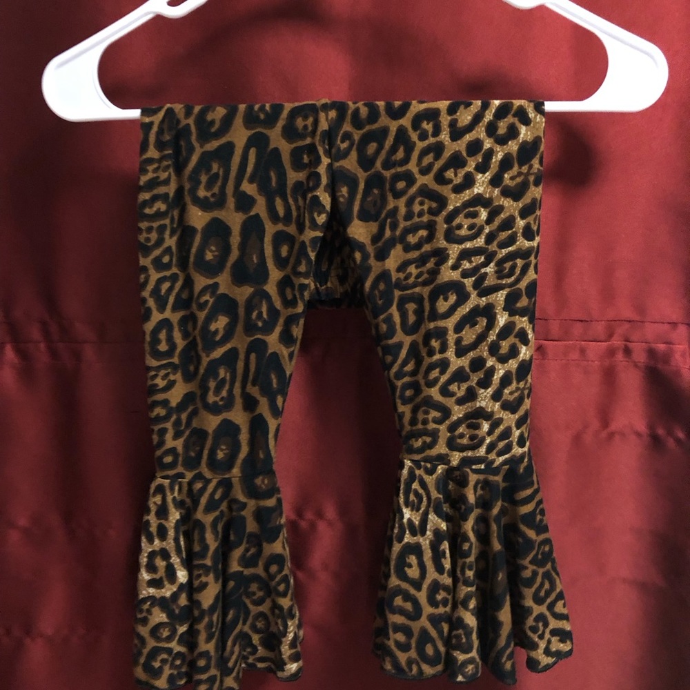 Girls leopard dress pants